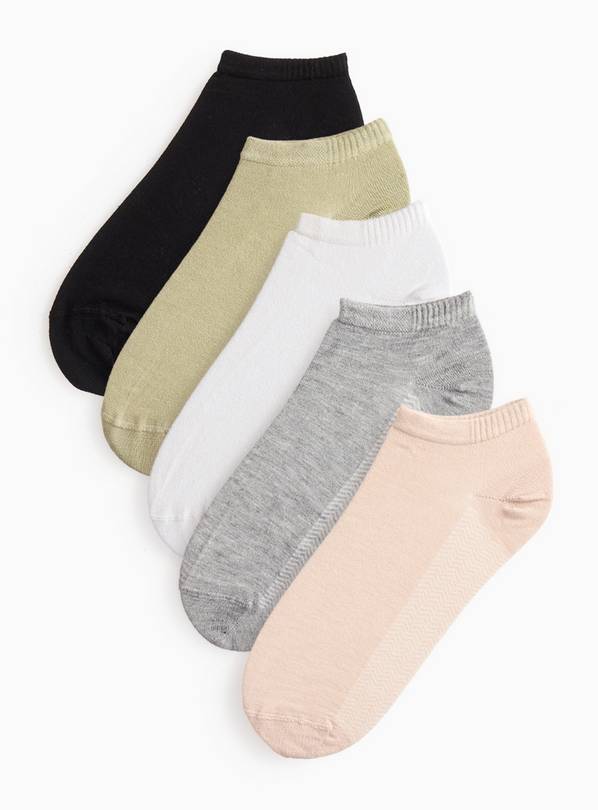 Plain Trainer Socks 5 Pack 9-12